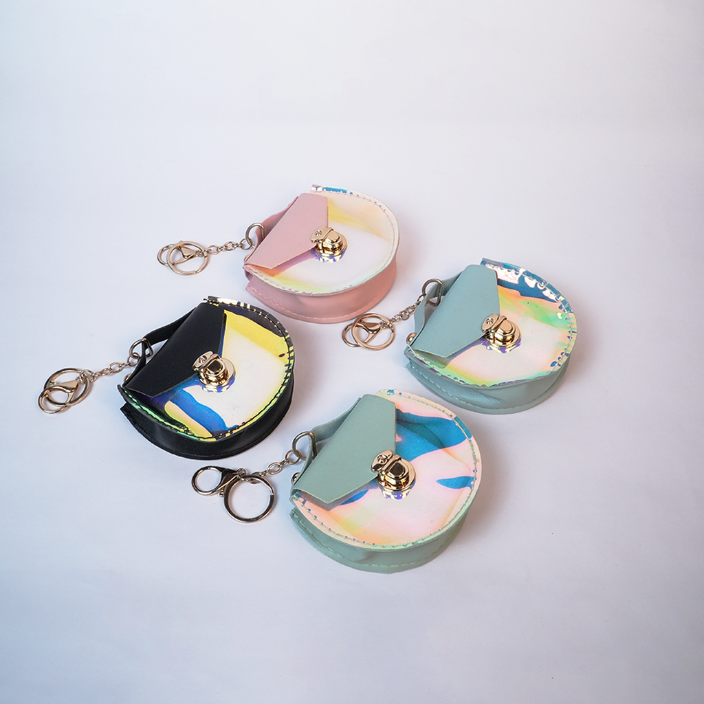 Mini Holographic Coin Purse Keychain | Cute & Compact