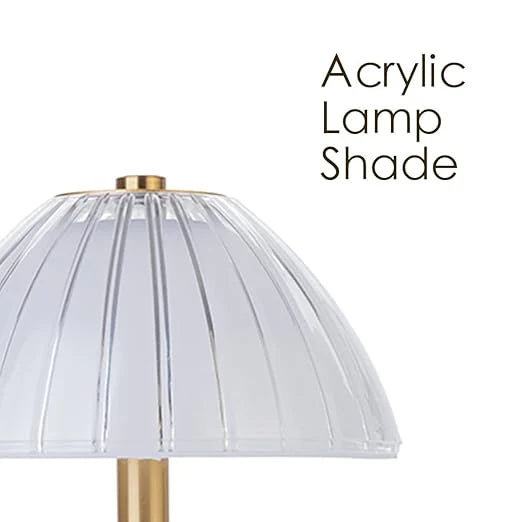 Ribbed Dome Shade Warm Ambient LED Desk Lamp