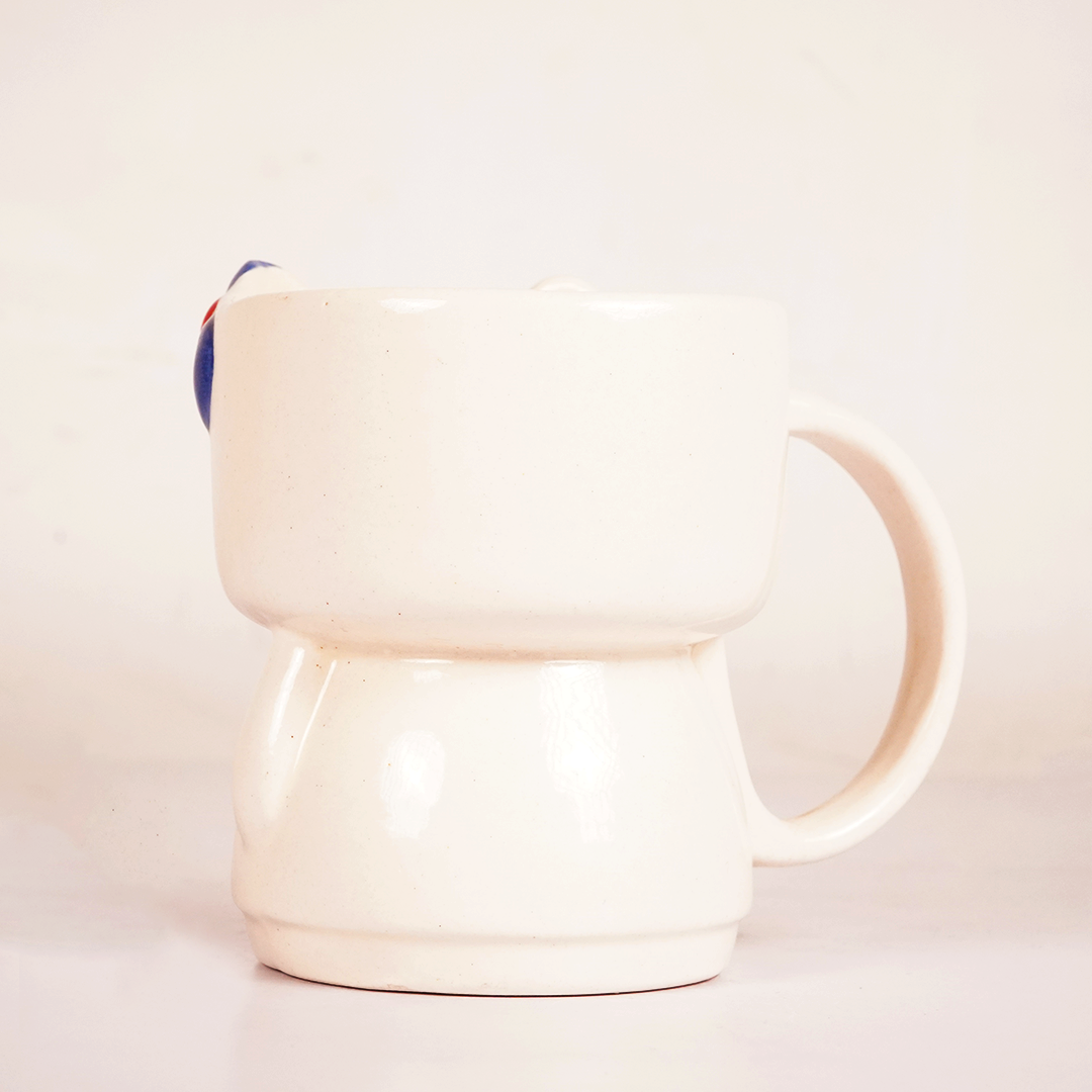Cute Cat Ceramic Mug with Floral Design – Adorable Aesthetic Coffee Cup for Tea & Coffee