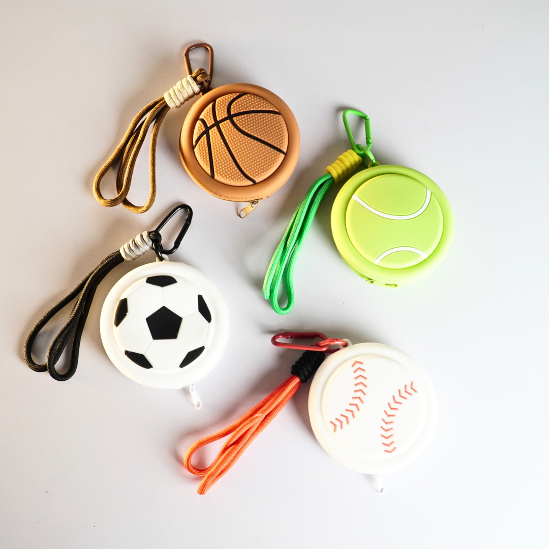 Sports Ball Pouch Keychain(Random Color)