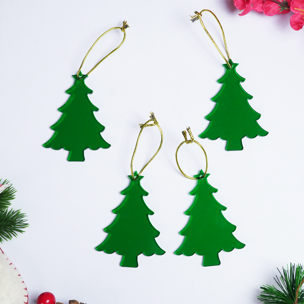 Christmas Tree Designed Christmas Hanging Ornaments – Set of 2