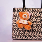 Cute Pink Teddy Bear Plush Toy with Blue Wizard Hat(Random Color)
