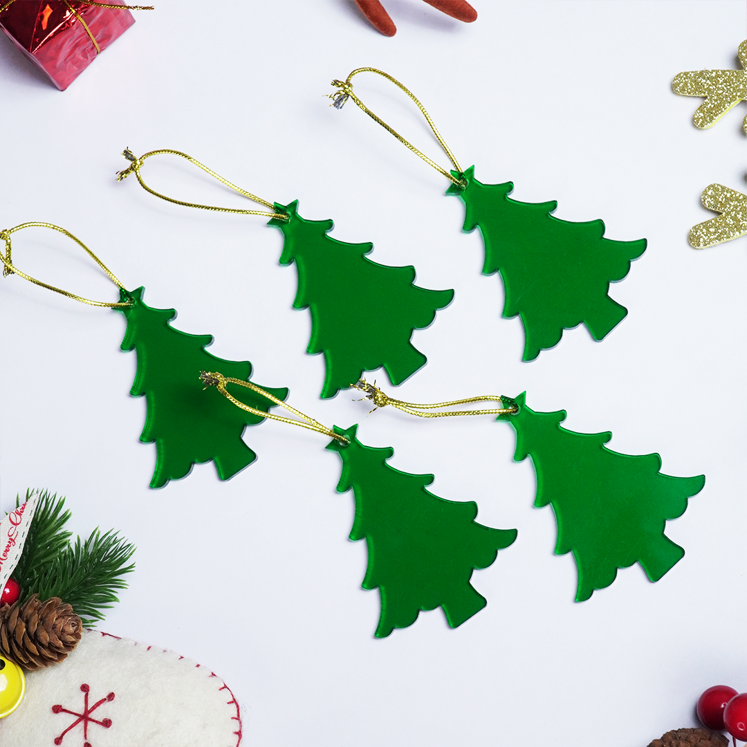 Christmas Tree Designed Christmas Hanging Ornaments – Set of 2