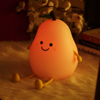 Cute Pear Night Light | Soft LED Decorative Lamp for Bedroom, Kids Room & Desk Décor