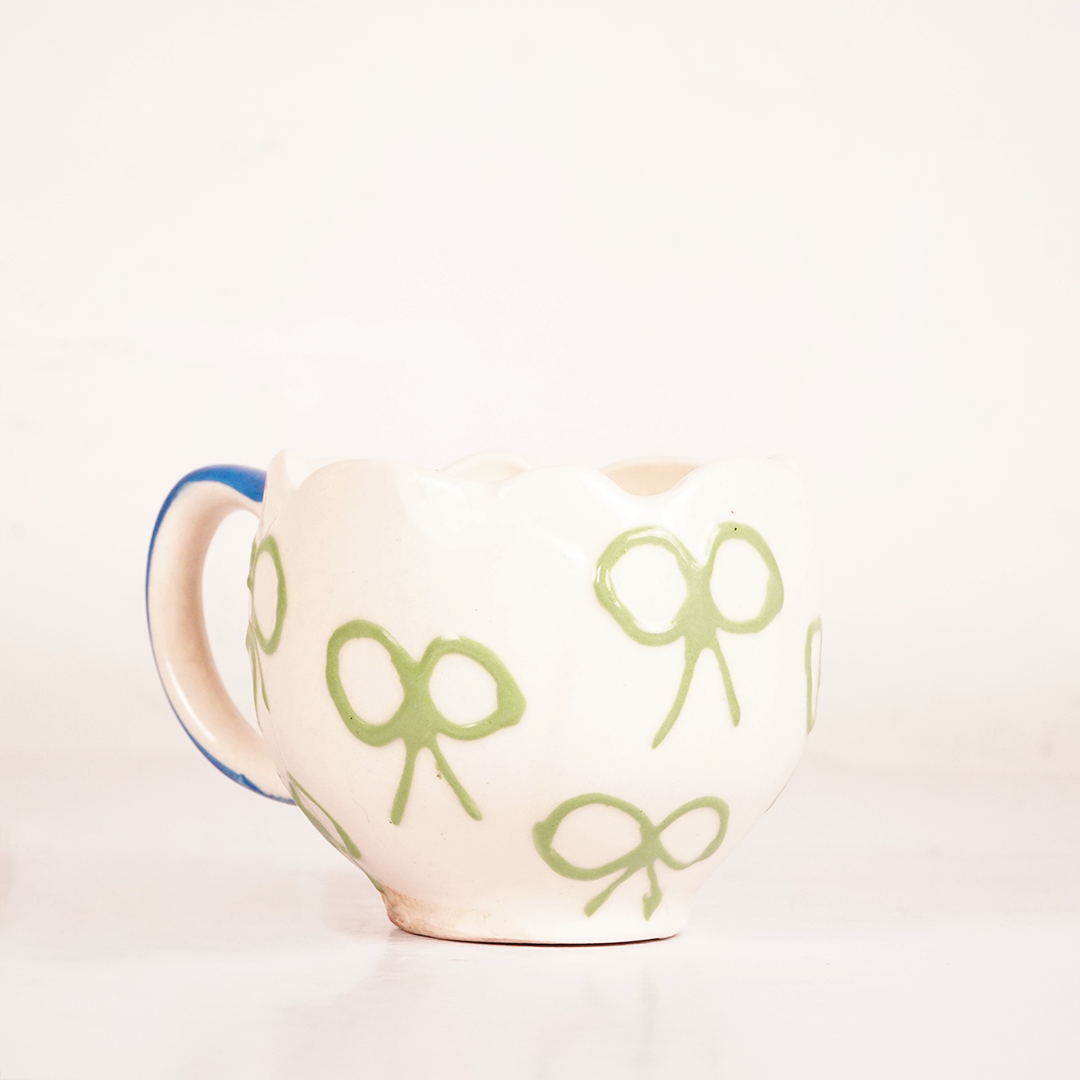 g with Green Accents – Cute Aesthetic Coffee Cup for Tea & Coffee