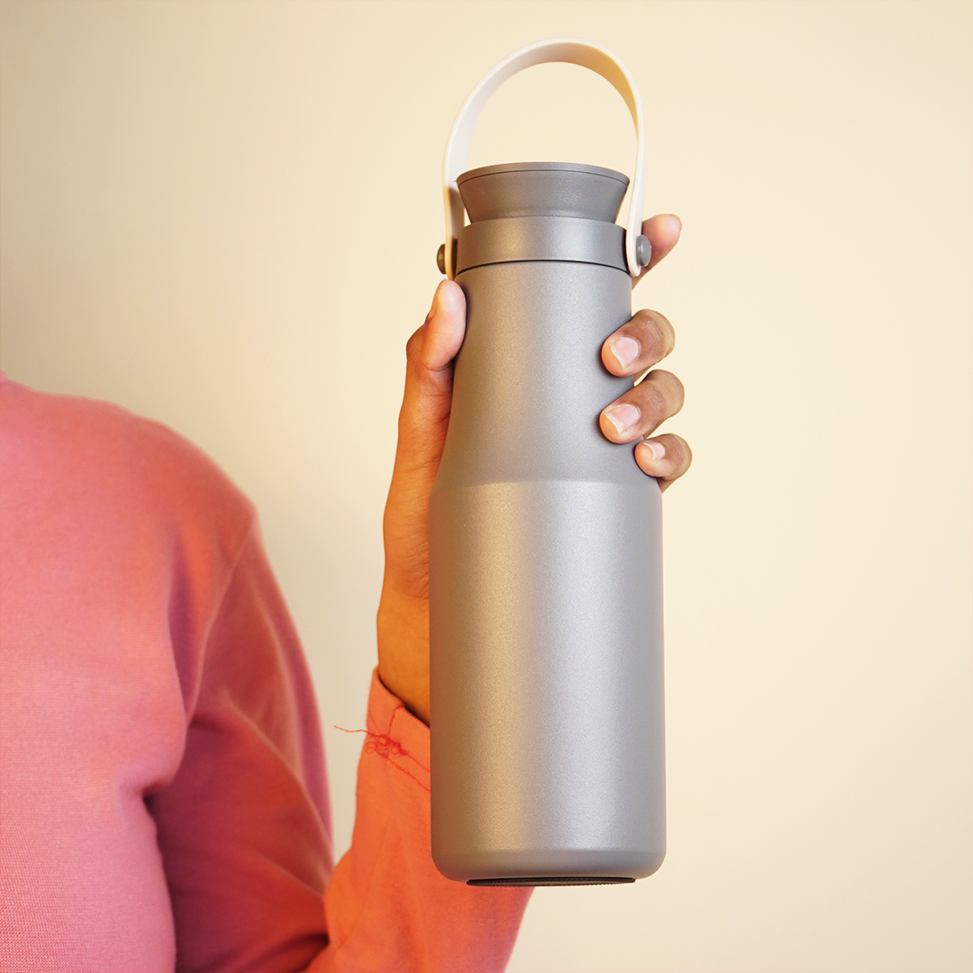 Premium Matte Finish Insulated Water Bottle with Carry Handle – Leak-Proof Reusable Travel Bottle
