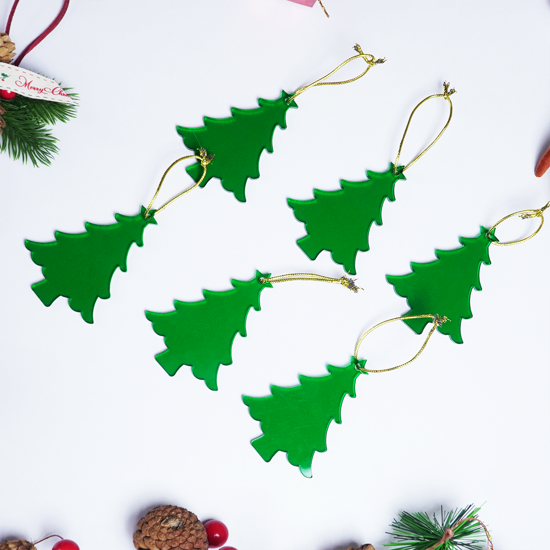 Christmas Tree Designed Christmas Hanging Ornaments – Set of 2