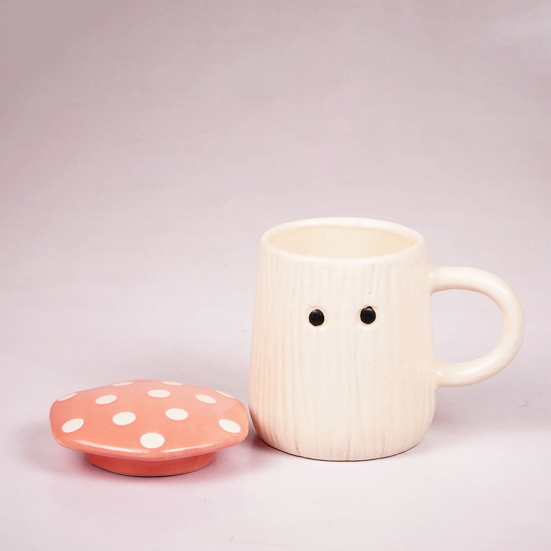 White Ribbed Ceramic Mug – Minimalist Textured Coffee & Tea Cup