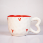 Cute Ceramic Coffee Mug with Heart Design