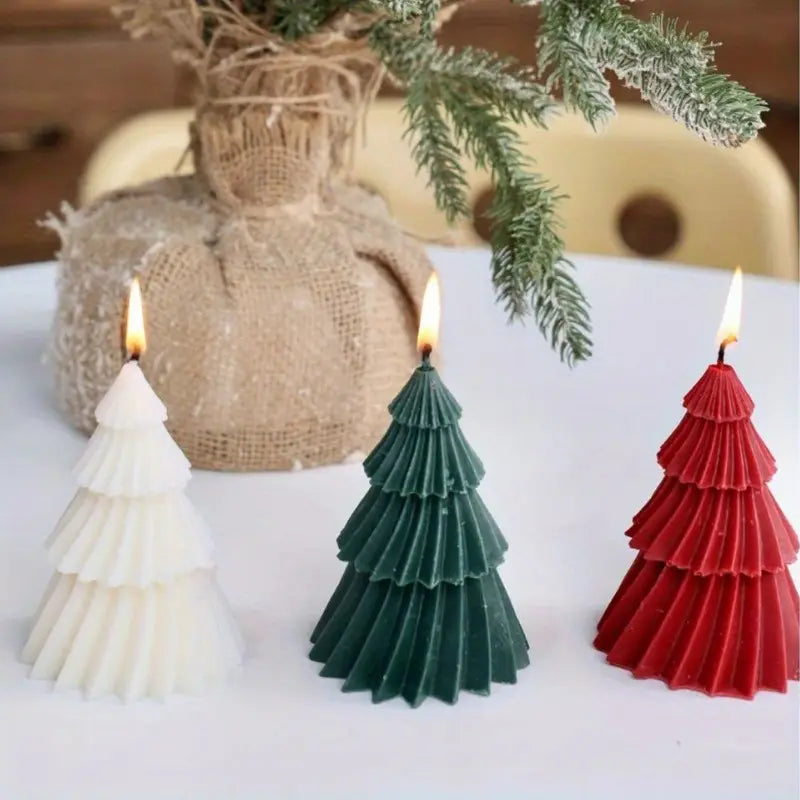 Set of 2 Christmas Tree Scented Candles