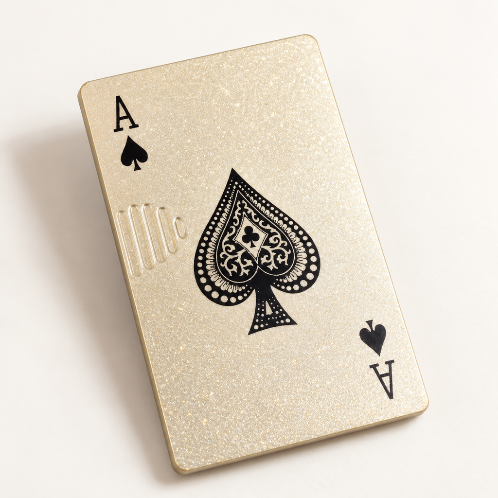 Playing Card Design  Lighter | Novelty Pocket Lighter with Green Flame for Home & Outdoor Use
