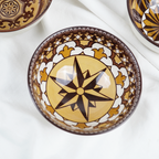 Handcrafted Printed Ceramic Serving Bowls Set | Designer Snack, Dip & Dessert Bowls for Kitchen & Dining