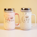 Cute Portable Water Bottle – 380ml Leak-Proof Reusable Drinking Bottle for Kids & Daily Use ( Couples mug )