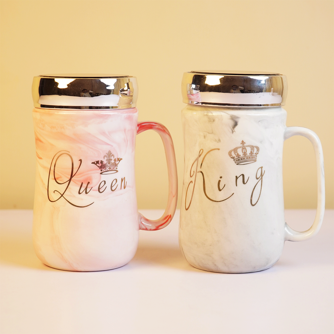 Cute Portable Water Bottle – 380ml Leak-Proof Reusable Drinking Bottle for Kids & Daily Use ( Couples mug )
