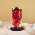 Forever Rose in Glass Dome Lamp