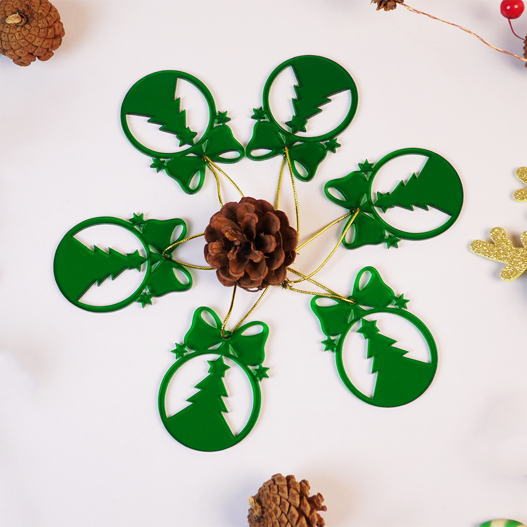 Set-2 Christmas Tree Ornament Cutouts – Green