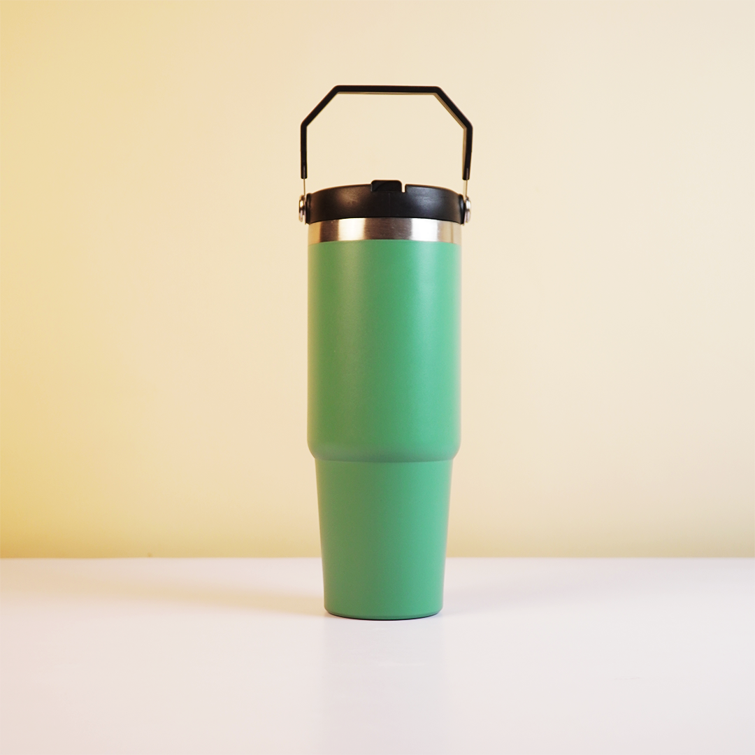 900ml Insulated Stainless Steel Water Bottle with Handle | Large Capacity Leak-Proof Travel Bottle for Gym, Office & Outdoor Use