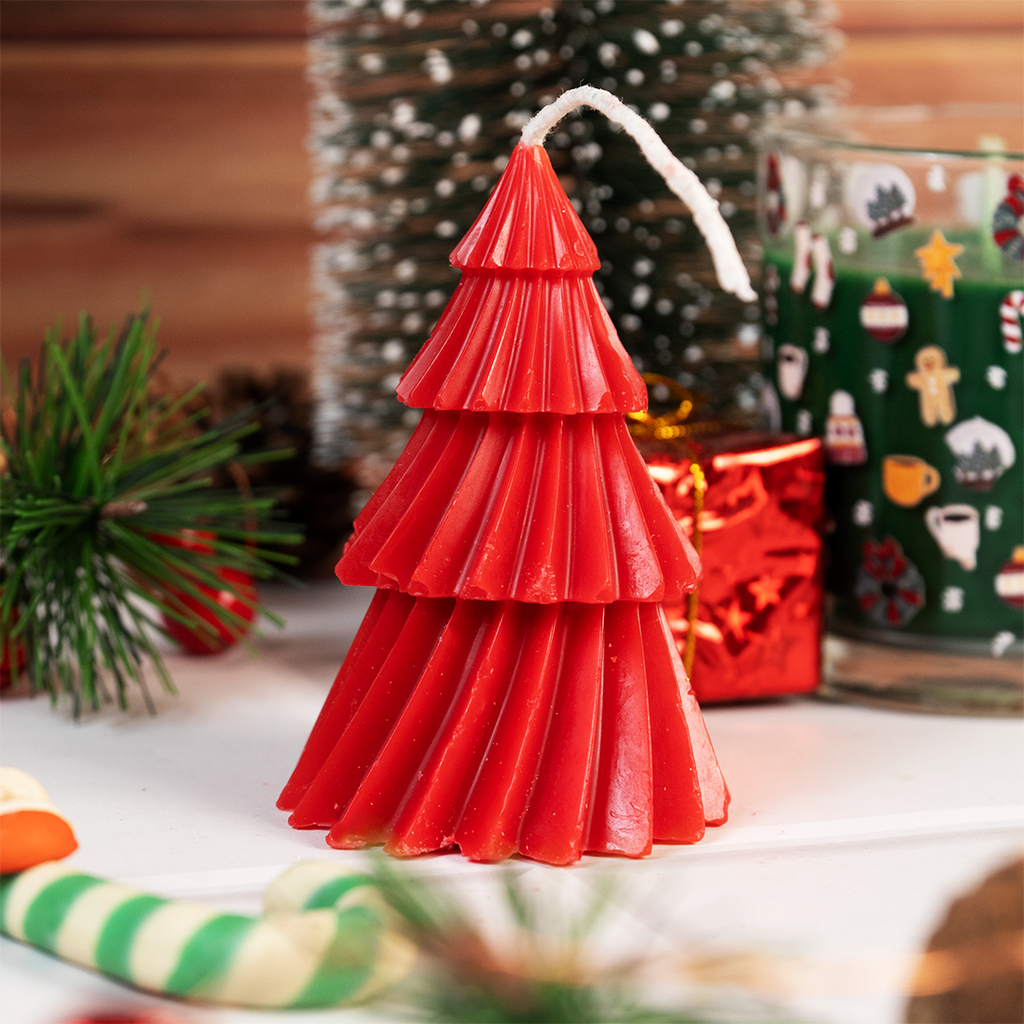 Set of 2 Christmas Tree Scented Candles