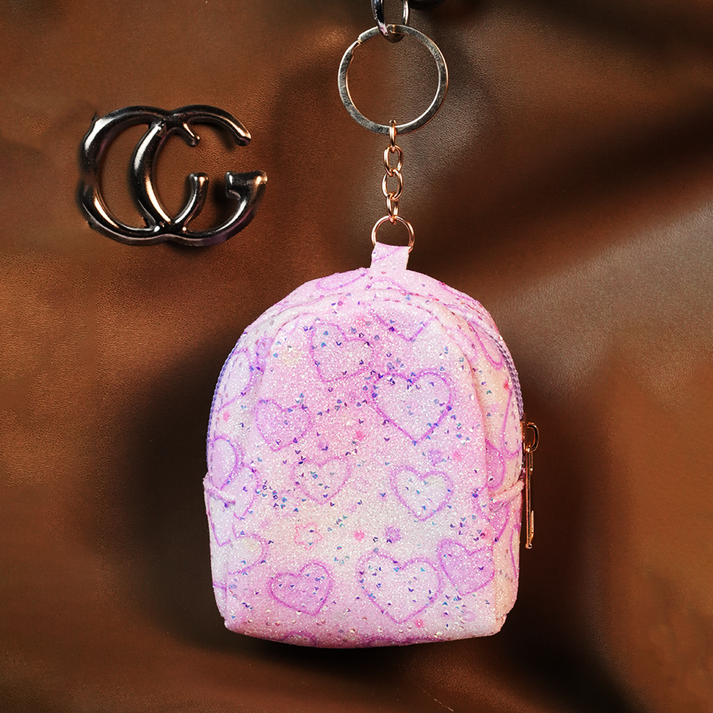 ✨ Mini Glitter Coin Pouch Keychain | Cute & Stylish