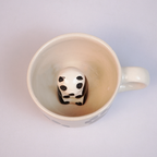 Ceramic Coffee Mug with Paw Print Design,