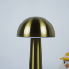 Modern Gold Mushroom Table Lamp | Rechargeable LED Touch Night Lamp