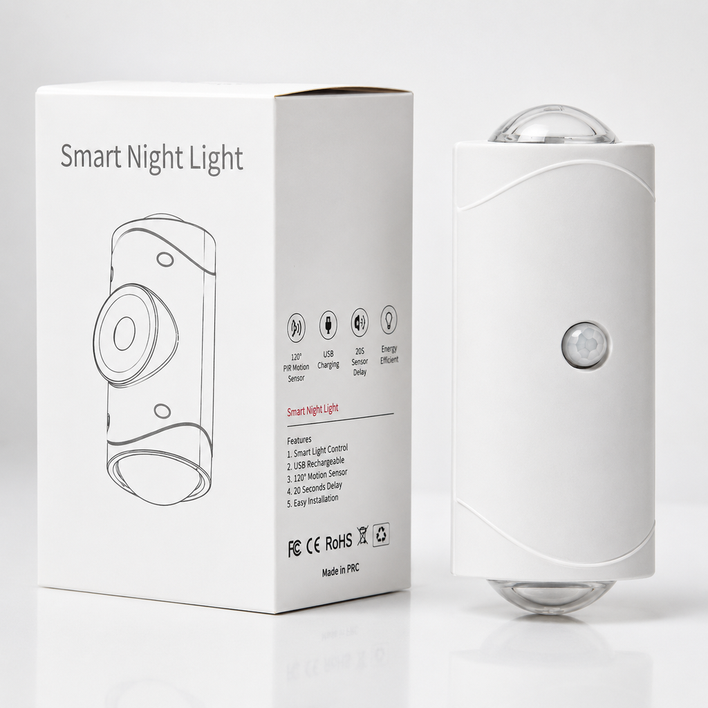 Smart Motion Sensor Night Light with 110° Wide Angle