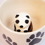 Ceramic Coffee Mug with Paw Print Design,