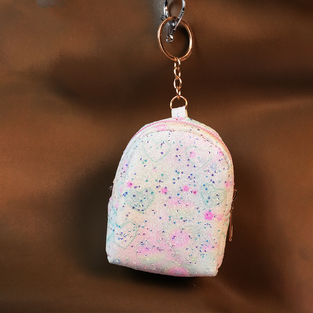 ✨ Mini Glitter Coin Pouch Keychain | Cute & Stylish