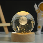 3D Crystal Ball Nightlight Decolamp Solar System Model Decor Science Astronomy Universe Cool Desk Present Space Gifts Decor,