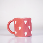 Pink Heart Ceramic Coffee Mug – Cute Valentines & Gift Tea Cup