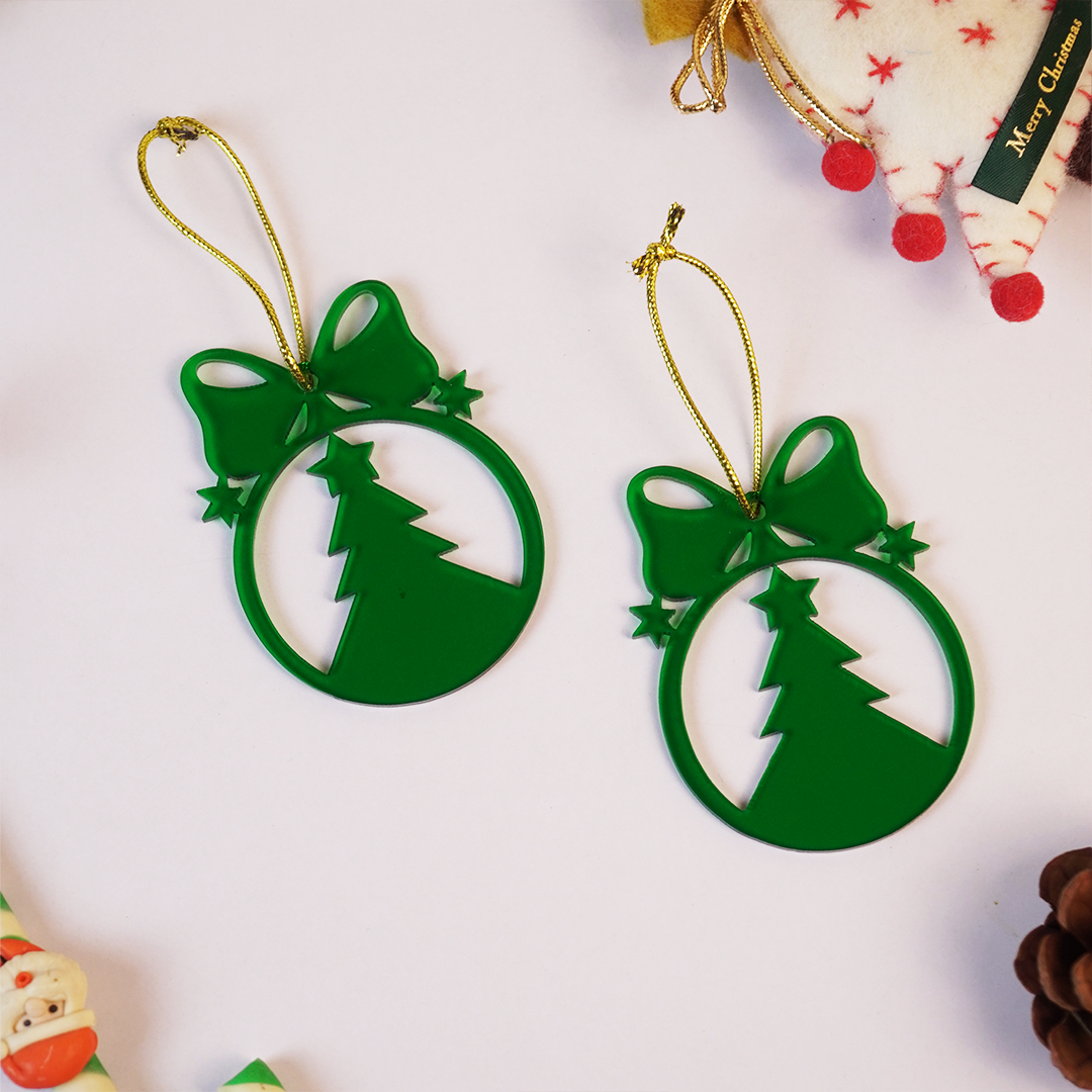 Set-2 Christmas Tree Ornament Cutouts – Green