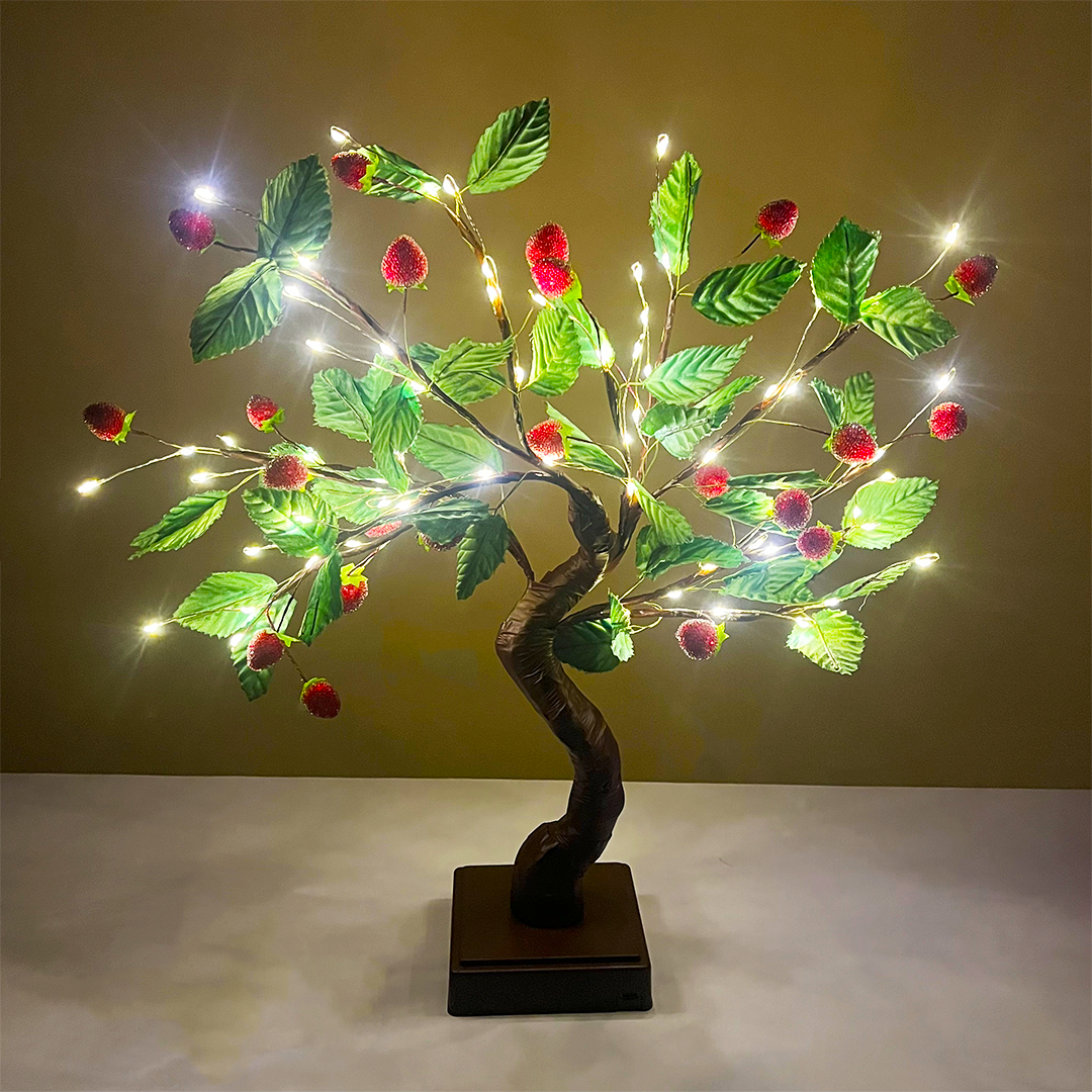 LED Decorative Fruit & Leaf Bonsai Tree Light – 40 cm