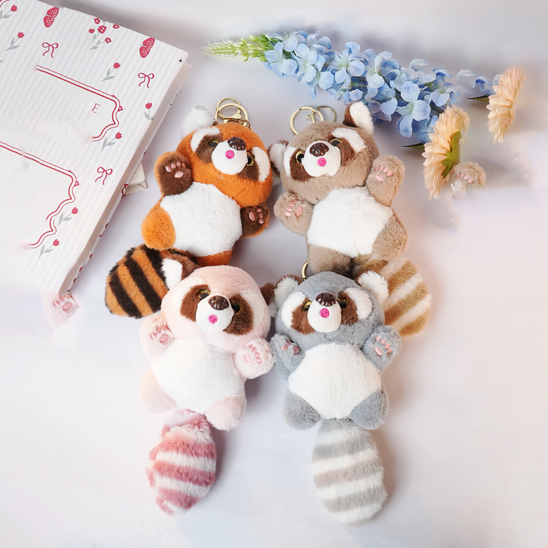 Plush Raccoon Keychain | Soft & Adorable Bag Charm