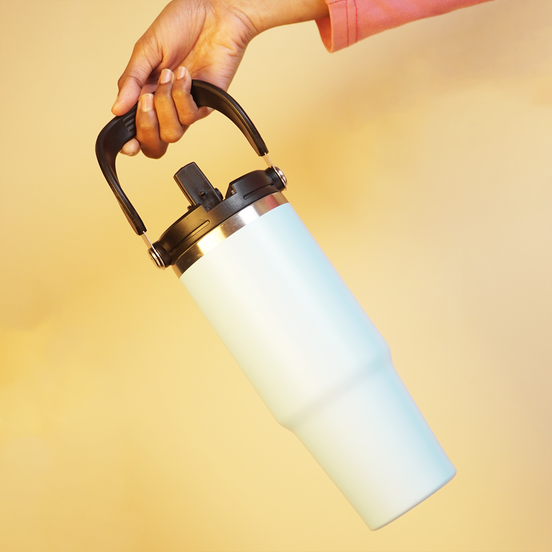 900ml Stainless Steel Water Bottle with Handle | Leak-Proof Reusable Bottle for Gym, Office, Travel & Outdoor Use