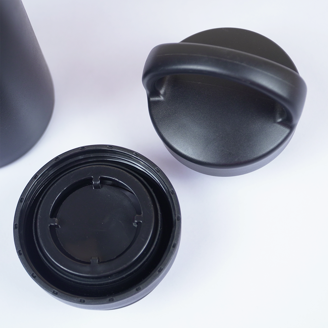 Premium Matte Black Leak-Proof Water Bottle with Carry Handle | Reusable Travel & Gym Bottle