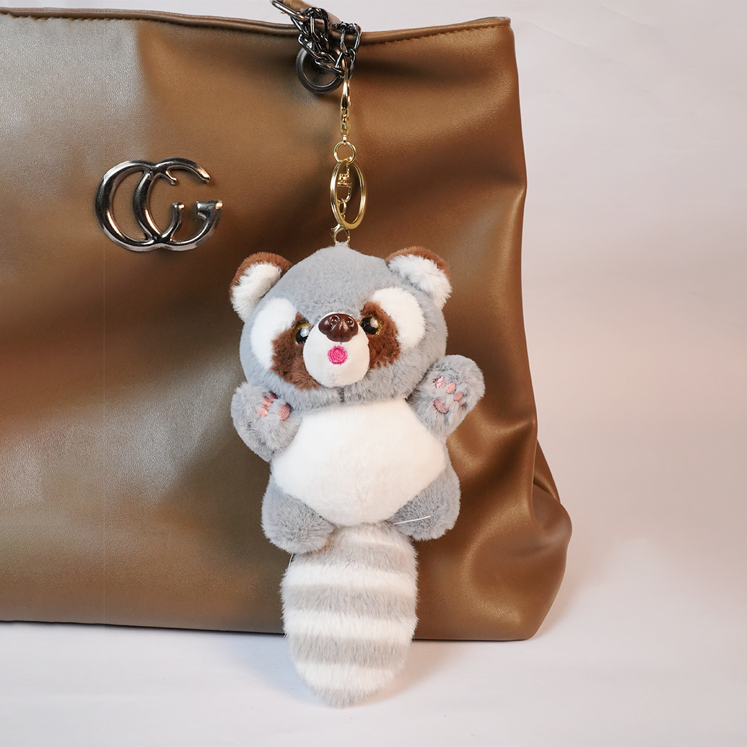 Plush Raccoon Keychain | Soft & Adorable Bag Charm