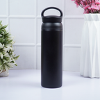 Premium Matte Black Leak-Proof Water Bottle with Carry Handle | Reusable Travel & Gym Bottle