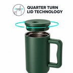 Green Premium Insulated Tumbler with Handle & Straw