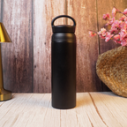 Premium Matte Black Leak-Proof Water Bottle with Carry Handle | Reusable Travel & Gym Bottle