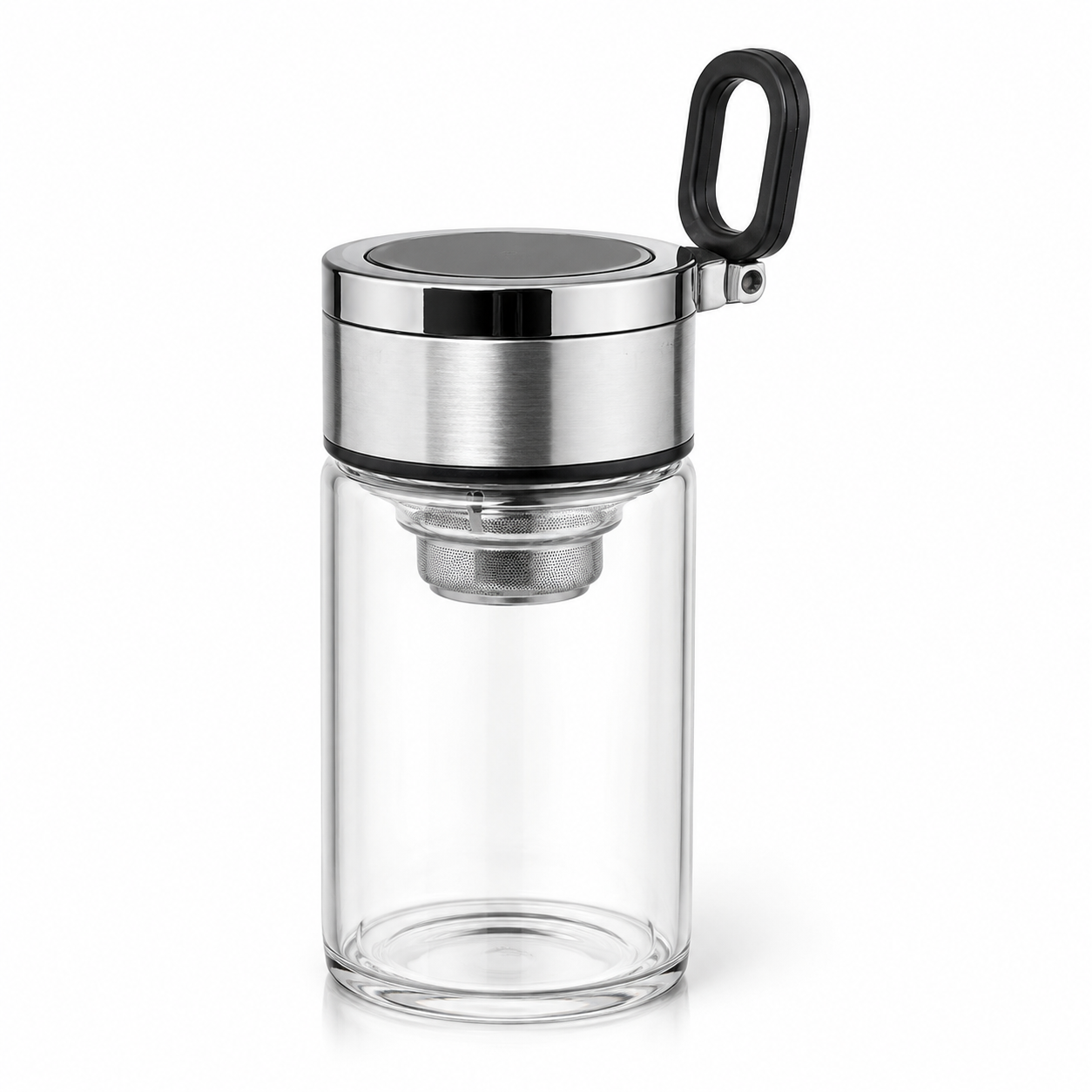 Glass Tea Infuser Cup with Stainless Steel Lid | Tea, Masala Chai & Herbal Infuser