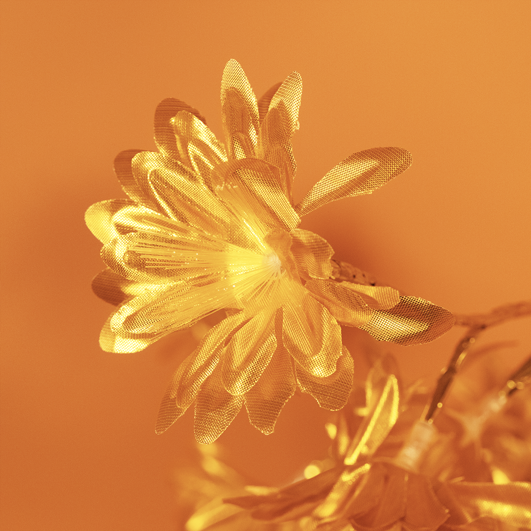 Golden LED Blossom Tree Light | Decorative Flower Lamp