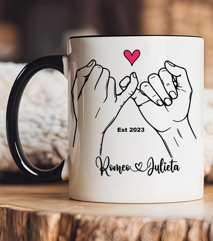 Personalized Couple Pinky Promise Ceramic Coffee Mug