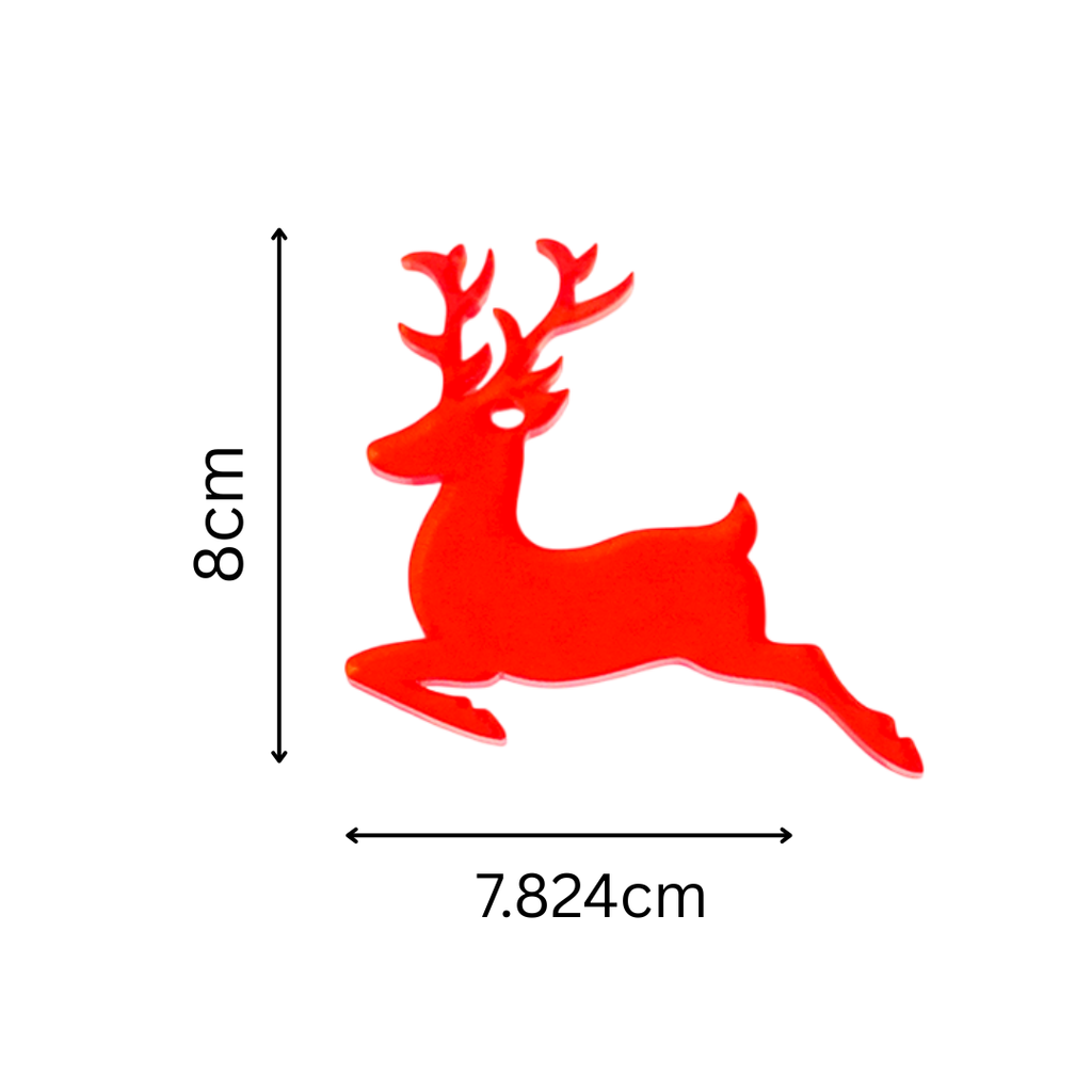 Red Deer designed Christmas Decoration Ornaments- Set of 2