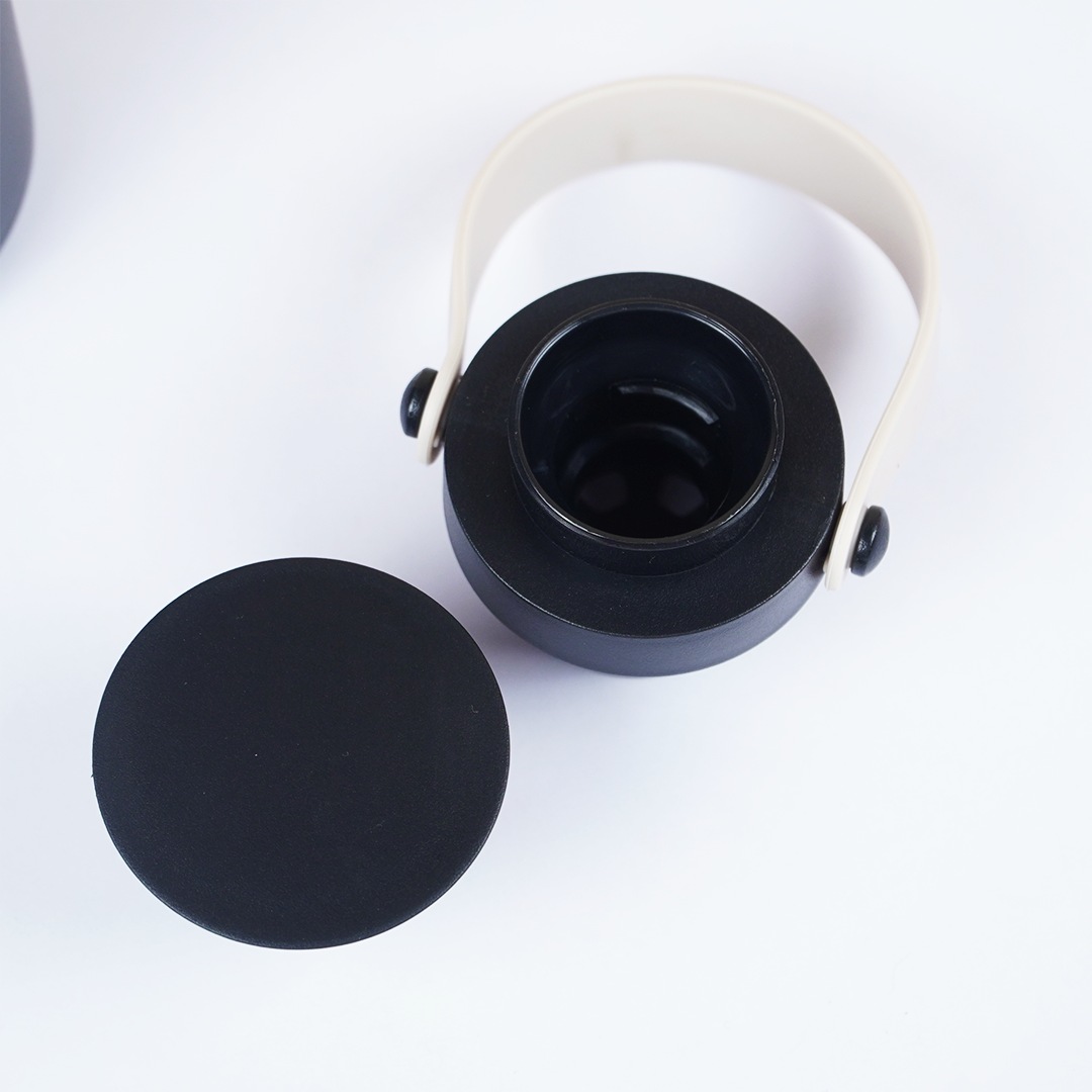 Premium Black Insulated Water Bottle with Carry Handle | Leak-Proof Reusable Flask for Travel, Gym & Office