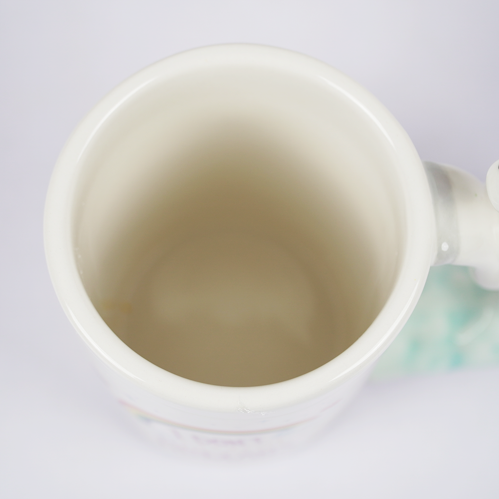 Unicorn Handle Coffee Mug with Rainbow Print | Cute Ceramic Mug for Tea, Coffee & Gifting