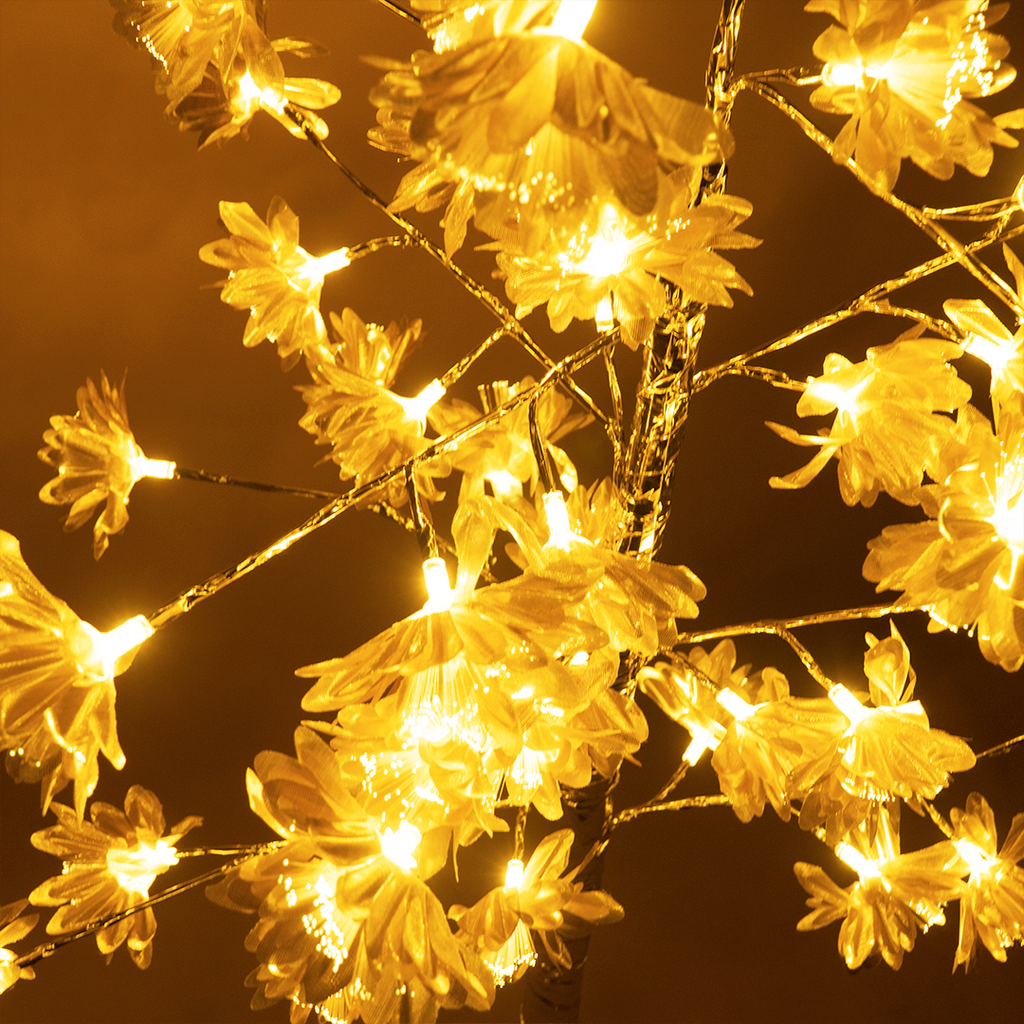 Golden LED Blossom Tree Light | Decorative Flower Lamp
