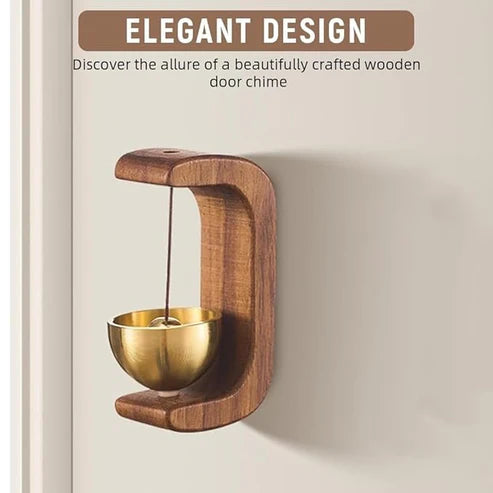 ZenBell™ Magnetic Wooden Door Chime ( Dark Brown )