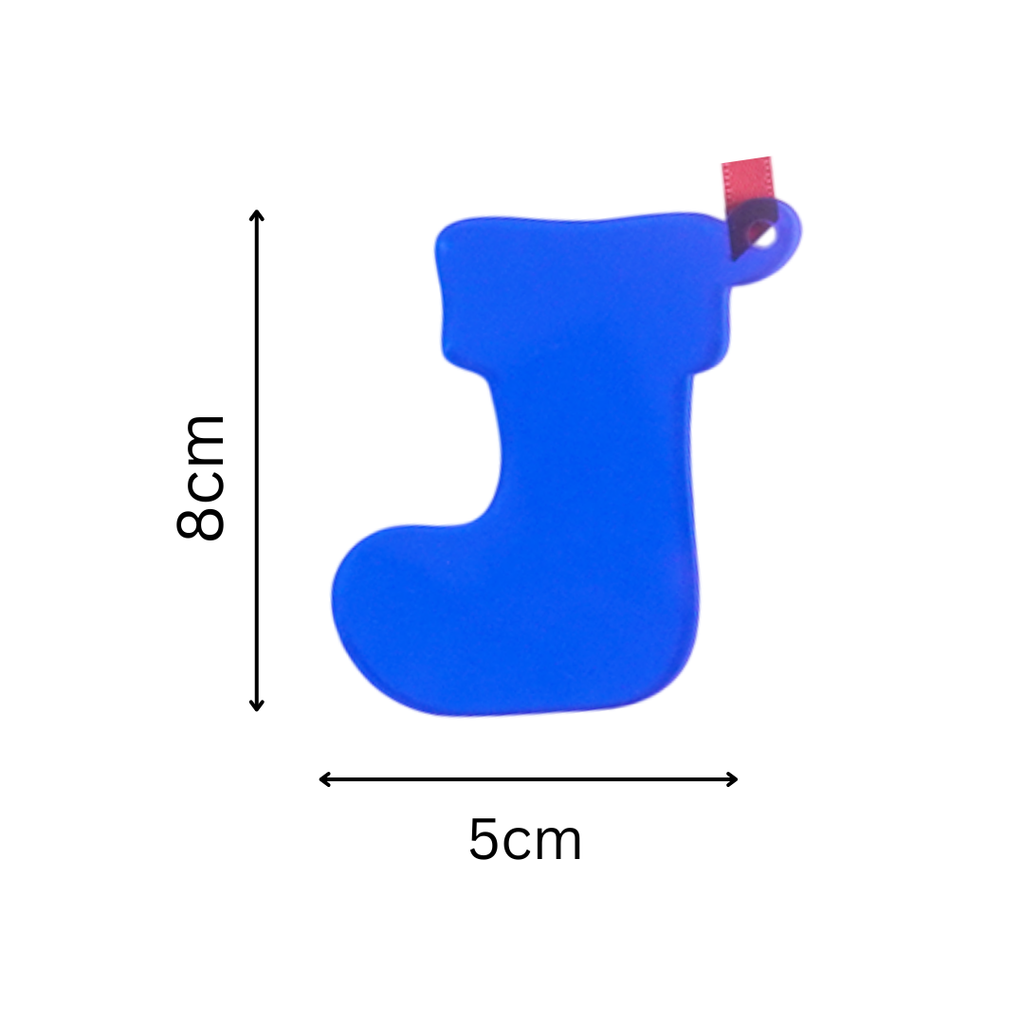 Blue Socks designed Christmas Decoration Ornaments- Set of 2