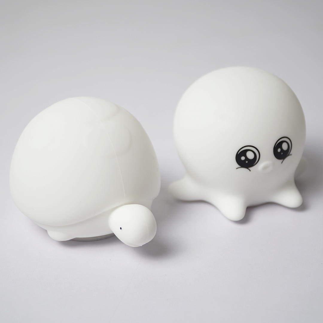 Set-6 Cute Animal Mini Night Lamp Set – Soft Silicone LED Bedside Light for Kids Room, Nursery & Home Décor