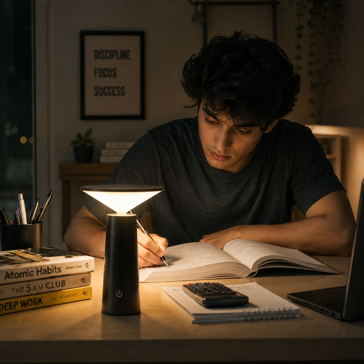 Mini LED Desk Lamp – Modern Rechargeable Touch Table Light